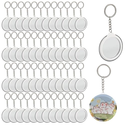 Framendino, 50 Sets Metallknopfzubehör, 58 mm, Spiegel- und Pin-Bastelset, doppelseitig, für Knopfherstellungsmaschine, rundes Abzeichen Framendino, 50 Sets Metallknopfzubehör, 58 mm, Spiegel- und Pin-Bastelset, doppelseitig, für Knopfherstellungsmaschine, rundes Abzeichen von Framendino