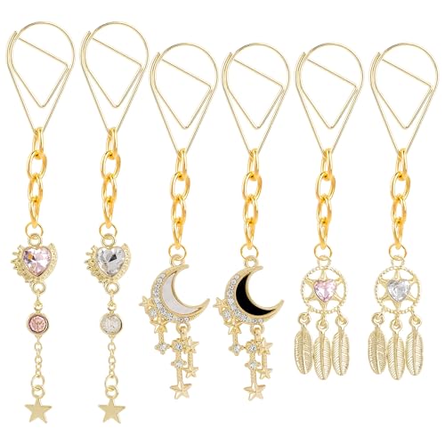 Framendino, 6 Sets DIY Metall Gold Mond und Herz Lesezeichen Herstellung Kit Niedliche Büroklammern Lesezeichen Geschenk für Frauen Lesen Handwerk Geschenke Framendino, 6 Sets DIY Metall Gold Mond und Herz Lesezeichen Herstellung Kit Niedliche Büroklammern Lesezeichen Geschenk für Frauen Lesen Handwerk Geschenke von Framendino