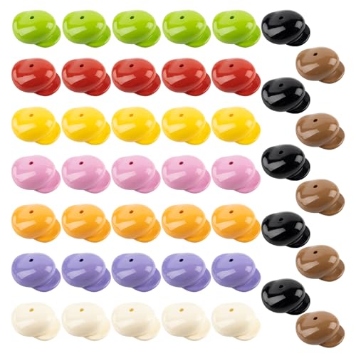 Framendino, Bunte Barett-Hut-Perlen, Acryl, lose Abstandshalter für DIY-Armbänder, Basteln, 45 Stück Framendino, Bunte Barett-Hut-Perlen, Acryl, lose Abstandshalter für DIY-Armbänder, Basteln, 45 Stück von Framendino