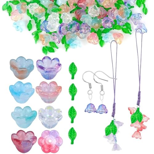 Framendino, Glasperlen in Blattform, für Schmuck, DIY, Armband, Halskette, Ohrringe, 240 Stück von Framendino
