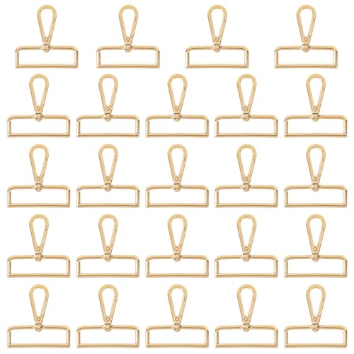 Framendino, Karabinerhaken aus Metall, D-Ring, Karabinerhaken, Schlüsselband-Clips für Schlüsselanhänger, Schmuck, Basteln, Geldbörse, Tasche, 5,1 cm, Gold, 24 Stück Framendino, Karabinerhaken aus Metall, D-Ring, Karabinerhaken, Schlüsselband-Clips für Schlüsselanhänger, Schmuck, Basteln, Geldbörse, Tasche, 5,1 cm, Gold, 24 Stück von Framendino