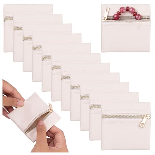 Framendino, Leder-Schmuckbeutel mit Reißverschluss, für Ohrringe, Halsketten, Ringe, 12 Stück Framendino, Leder-Schmuckbeutel mit Reißverschluss, für Ohrringe, Halsketten, Ringe, 12 Stück von Framendino