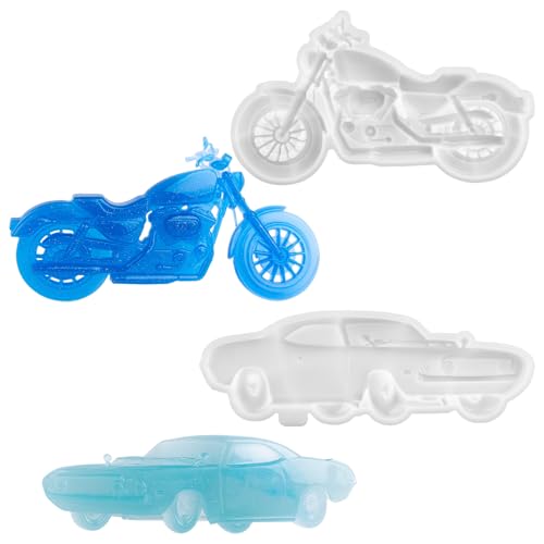 Framendino, Motorrad-Silikonform-Set, 3D-Auto, coole Fahrzeugform, Epoxidharz-Form für Kunst, Handwerk, 2 Stück Framendino, Motorrad-Silikonform-Set, 3D-Auto, coole Fahrzeugform, Epoxidharz-Form für Kunst, Handwerk, 2 Stück von Framendino