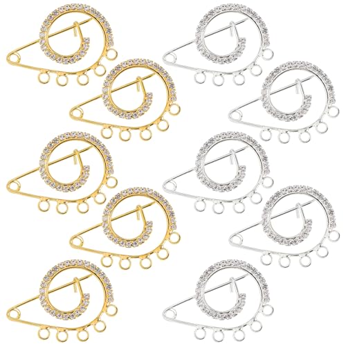 Framendino, Sicherheitsnadeln aus Metall, robust, mit 5 Schlaufen, für Bastelarbeiten, Nähen, Kleidung, 10 Stück Framendino, Sicherheitsnadeln aus Metall, robust, mit 5 Schlaufen, für Bastelarbeiten, Nähen, Kleidung, 10 Stück von Framendino
