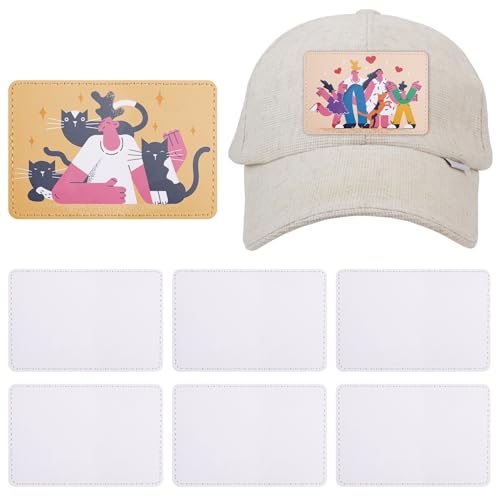 Framendino, Sublimations-Patch, blanko, rechteckig, Leder, zum Aufbügeln, für Hut, Hemd, Jeans, 10 Stück Framendino, Sublimations-Patch, blanko, rechteckig, Leder, zum Aufbügeln, für Hut, Hemd, Jeans, 10 Stück von Framendino