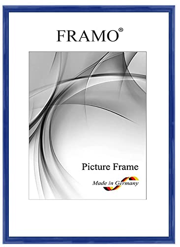 FRAMO Holz Bilderrahmen Schmal 16 x 22 cm aus Massivholz | Dunkel-Königsblau Hochglanz | Farbe/Größe wählbar | Rahmen für Poster | Puzzle | Foto collage N°118 FRAMO Holz Bilderrahmen Schmal 16 x 22 cm aus Massivholz | Dunkel-Königsblau Hochglanz | Farbe/Größe wählbar | Rahmen für Poster | Puzzle | Foto collage N°118 von FRAMO