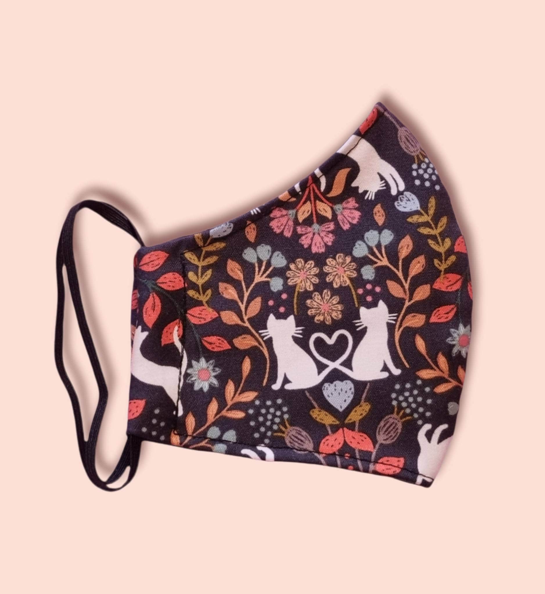 3 Lagen Katzen Gesichtsmaske, Filtertasche, Verstellbare Träger, 100% Baumwolle, Wiederverwendbare Maske, Waschbare Maske 3 Lagen Katzen Gesichtsmaske, Filtertasche, Verstellbare Träger, 100% Baumwolle, Wiederverwendbare Maske, Waschbare Maske von FrancescaWhyteUk