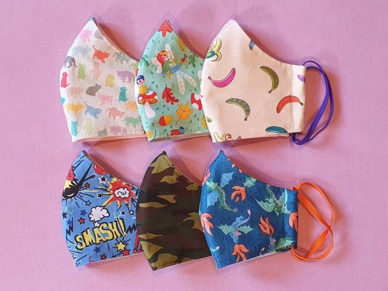 3-Lagig, Filtertasche, Erwachsene Teenager, Kinder, Mund-Nasen-Maske, Verstellbare Träger, Wiederverwendbar Und Waschbar von FrancescaWhyteUk