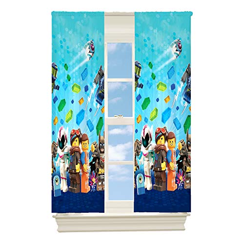 Lego Curtains Always Building Together Raumverdunkelungsvorhänge für Kinder, 2 Paneele, 107,7 x 160,9 cm von Franco