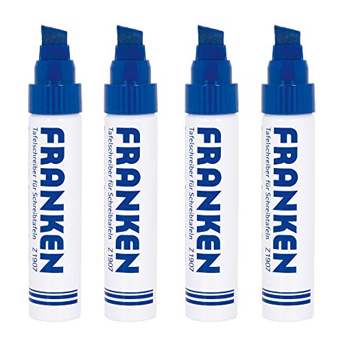 FRANKEN Board-Marker, nachfüllbar, 4-12 mm Keilspitze, 4 Stück, blau, Z1910 03 von Franken