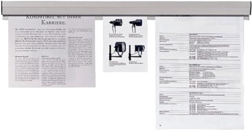FRANKEN Papierklemmschiene, 88 x 4 cm, grau, Kunststoff, PKS88 von Franken