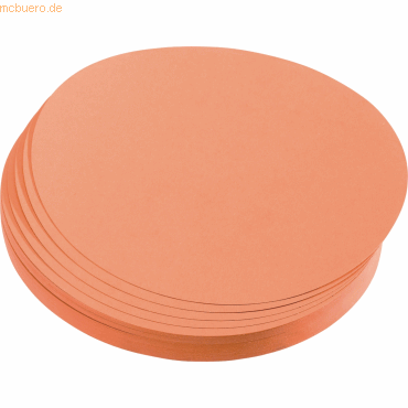 Franken Moderations-Karte Kreis 95mm Orange 500 Stück von Franken