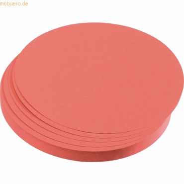 Franken Moderations-Karte Kreis 95mm Rot 500 Stück von Franken