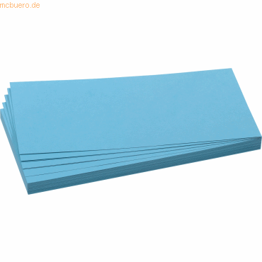 Franken Moderations-Karte Rechteck 205mmx95mm hellblau 500 Stück von Franken