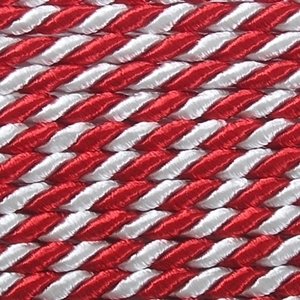 Siegelkordel rot/Weiss 3,2mm 25m Rolle (0,26 Eur/m) Kordel zweifarbig … von Fransen Shop