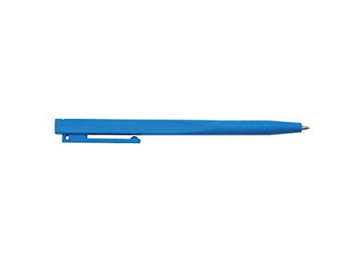 Detektierbarer Kunststoff- Kuli, Kugelschreiber, Plastik Kugelschreiber, blaue Schrift von Franz Mensch