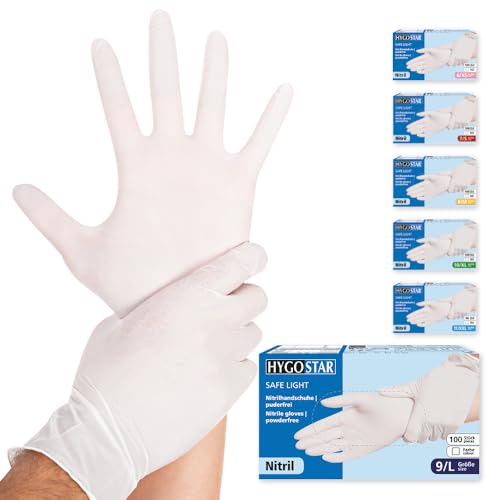 FRANZ MENSCH Hygostar Nitrilhandschuhe Safe Light | puderfrei, weiß, 9/L, 24cm, 100 Stück, Einweghandschuhe, Einmalhandschuhe, in Gr. XS, S, M, L, XL & XXL verfügbar FRANZ MENSCH Hygostar Nitrilhandschuhe Safe Light | puderfrei, weiß, 9/L, 24cm, 100 Stück, Einweghandschuhe, Einmalhandschuhe, in Gr. XS, S, M, L, XL & XXL verfügbar von FRANZ MENSCH
