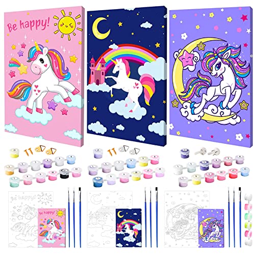 Frasheng 3 Stück Malen nach Zahlen Kinder Einhorn, Bunte Einhornwelt, Mädchen Paint by Numbers Bastelset mit Pinsel und Acrylfarben, Für Kinder von 5 6 7 8 9 10+ Jahren Frasheng 3 Stück Malen nach Zahlen Kinder Einhorn, Bunte Einhornwelt, Mädchen Paint by Numbers Bastelset mit Pinsel und Acrylfarben, Für Kinder von 5 6 7 8 9 10+ Jahren von Frasheng