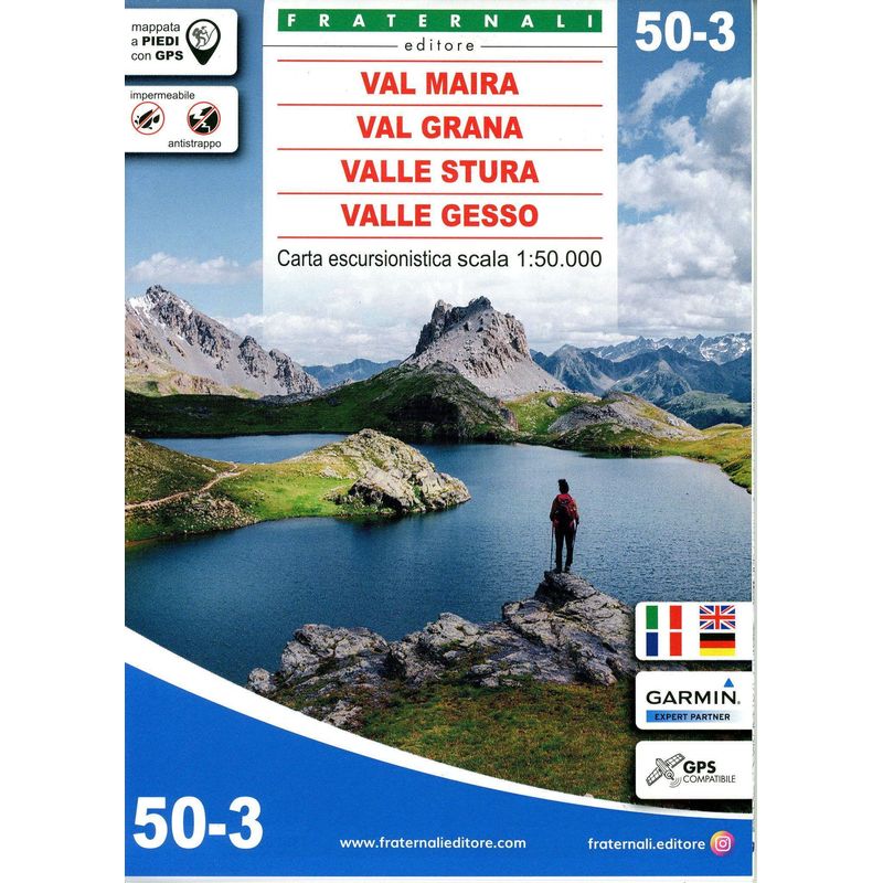 Val Maira - Val Grana - Valle Stura Di Demonte - Valle Gesso, Karte (im Sinne von Landkarte) von Fraternali Editore