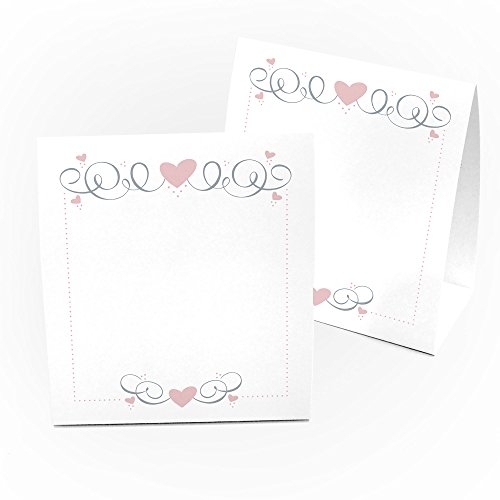Frau WunderVoll® 12 TISCHNUMMERN Herzen, 350 Gramm Papier/Hochzeit Vintage, Tischaufsteller, Tischkarten, Menükarten, Menü, Tisch Nummer, Tischdeko, Dekoration, Hochzeitsdekoration von Frau WunderVoll