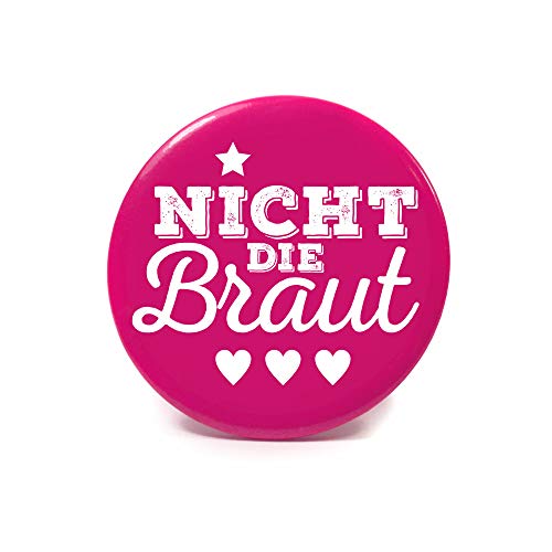 Frau WunderVoll® 6 JGA Buttons PINK, Nicht DIE Braut/junggesellenabschied, Mädchen, Braut, Hochzeit, JGA Deko, JGA Accessoires, Mädelsabend, Schleier, Traumbraut von Frau WunderVoll