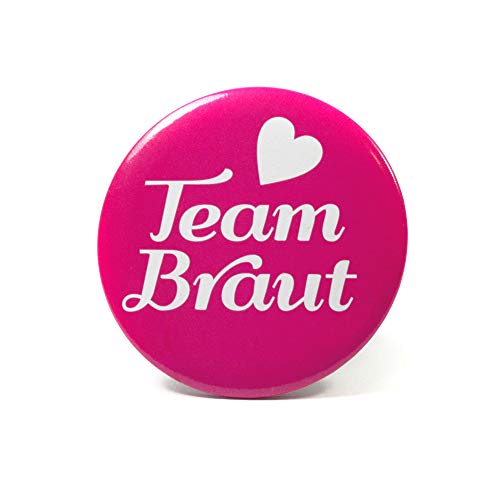 Frau WUNDERVoll® 6 JGA Buttons PINK, Team Braut/junggesellenabschied, Mädchen, Braut, Hochzeit, JGA Deko, JGA Accessoires, Mädelsabend, Schleier, Traumbraut von Frau WUNDERVoll