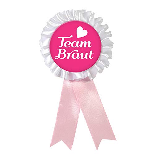 Frau WUNDERVoll® 6 JGA Orden PINK, Team Braut/junggesellenabschied, Mädchen, Braut, Hochzeit, JGA Deko, JGA Accessoires, Mädelsabend, Schleier, Traumbraut von Frau WUNDERVoll