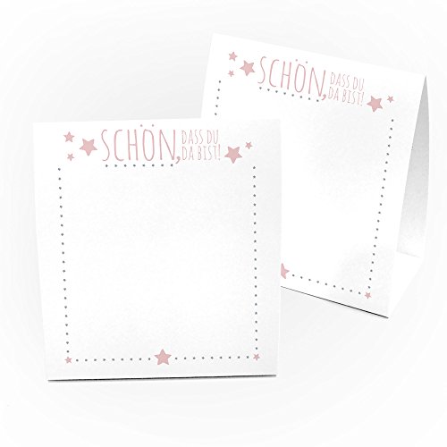 Frau WunderVoll® 12 TISCHNUMMERN SCHÖN, DASS DU DA BIST, 350 Gramm Papier/Hochzeit Vintage, Tischaufsteller, Tischkarten, Menükarten, Menü, Tisch Nummer, Tischdeko, Dekoration, Hochzeitsdekoration von Frau WunderVoll
