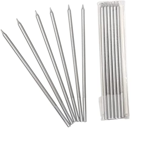 Frau WunderVoll® 24 Geburtstagskerzen, Silber metallic matt/Candle, Geburtstag, Kerze, Kuchen, Kuchendeko, Muffin, Muffindeko, Torte, Tortendeko, Hochzeit, Cupcake, Dekoration, Tischdeko von Frau WunderVoll