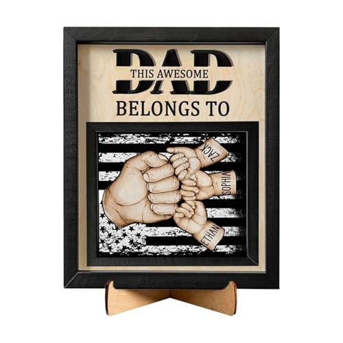 Bilderrahmen für Dad, Holz-Fotohalterung, dekorativ, ideal für -Geschenk, Kunstwerk, Erinnerungsstück, rustikaler Stil Bilderrahmen für Dad, Holz-Fotohalterung, dekorativ, ideal für -Geschenk, Kunstwerk, Erinnerungsstück, rustikaler Stil von Fravsiu