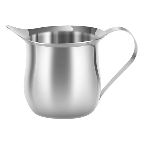 Creamer Pitcher, Stainless Steel Milk Jug, Pour Spout Mini Container, Sleek Dishwasher Safe Design, Versatile for Coffee Bar Tea Counter Kitchen Breakfast Sauce Serving 2.05x2.48x1.57 Inches von Fravsiu