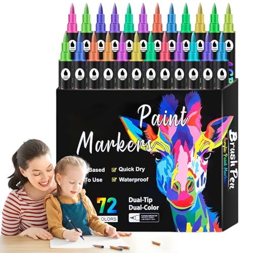Doppelseitige Marker, Journaling-Marker, Kunstmarker, Kinder, Malmarker, Erwachsene zum Ausmalen, Sketching Drawing Marker, Marker für Künstler, Tip Marker, lebendige Kunstmarker Doppelseitige Marker, Journaling-Marker, Kunstmarker, Kinder, Malmarker, Erwachsene zum Ausmalen, Sketching Drawing Marker, Marker für Künstler, Tip Marker, lebendige Kunstmarker von Fravsiu