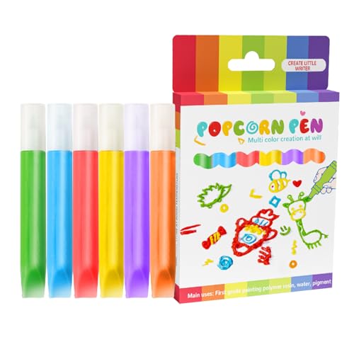 Drawing Pens, 3d Bubble Colors, 6 Color Set with Washable Ink Easy Cleanup, Fun Art Supplies Creative Crafting, Bubble Painting Accessories for Children Boys Girls, 5.39x3.54x0inch von Fravsiu