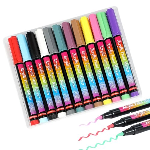 Fravsiu Acrylfarbenstift-Set, Graffiti Acrylstifte | Marker-Stifte für mit 12 Farben | Tragbare Acrylfarbstifte für Felsmalerei, Fravsiu Acrylfarbenstift-Set, Graffiti Acrylstifte | Marker-Stifte für mit 12 Farben | Tragbare Acrylfarbstifte für Felsmalerei, von Fravsiu