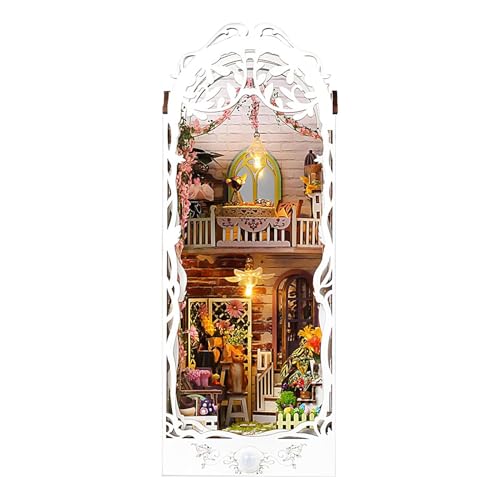 Fravsiu Buchecken-Set, Buchecke, Buchecken-Sets für Erwachsene, Buchecke aus Holz, Miniatur-Buchecke, Miniatur Buchecke, Set aus Holz für Anfänger zum Dekorieren von Fravsiu