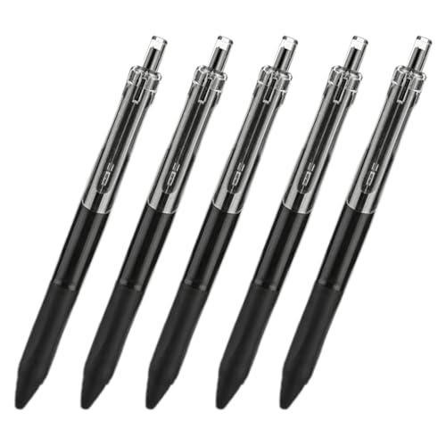 Fravsiu Kugelschreiber, schwarze Tinte, schwarze Kugelschreiber, 5 elegante Stifte für professionelle Unterschrift, 0,5 mm, tragbar, mittlere Spitze, für Studenten, Schreibwaren für und Fravsiu Kugelschreiber, schwarze Tinte, schwarze Kugelschreiber, 5 elegante Stifte für professionelle Unterschrift, 0,5 mm, tragbar, mittlere Spitze, für Studenten, Schreibwaren für und von Fravsiu