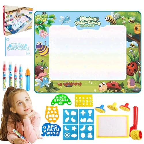 Fravsiu Wasser-Kritzelmatte für Wasser-Kritzelmatte für | Spielzeug-Zeichenmatte 150 x 90 cm | Zeichenbrett für Kleinkinder, Zeichenmatte, Wassermalmatte Fravsiu Wasser-Kritzelmatte für Wasser-Kritzelmatte für | Spielzeug-Zeichenmatte 150 x 90 cm | Zeichenbrett für Kleinkinder, Zeichenmatte, Wassermalmatte von Fravsiu
