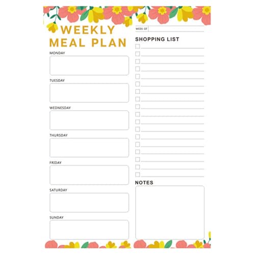 Fridge Grocery List Magnet, Weekly Meal Planning Notepad, 60 Tear Off Sheets Memo Pad, Magnetic Back for Easy Mounting, Ideal for Groceries Shopping Lists and Kitchen Organization Fridge Grocery List Magnet, Weekly Meal Planning Notepad, 60 Tear Off Sheets Memo Pad, Magnetic Back for Easy Mounting, Ideal for Groceries Shopping Lists and Kitchen Organization von Fravsiu