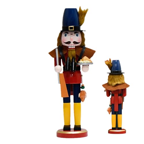 Handgefertigte Nutcracker Figuren aus Holz | 38,1 cm (15 Zoll) große King Nutcracker für Weihnachten | Dekorative Nutcracker Dekoration für Schelves und Tische | Classic Holiday Holzfiguren von Fravsiu