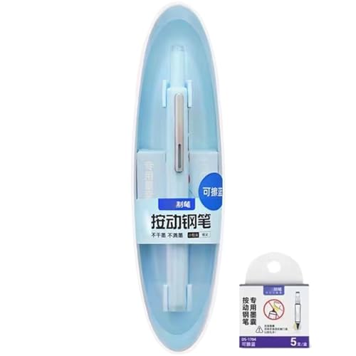 Nachfüllbares Füllfederhalter, Smooth Writing Tool, 0,38 mm feine Spitze, kein Leak Tintenpatronensystem für Workplace, Studenten, Kinder, Zeichnen, Tagebuch, Schule, 0,71 x 0,59 x 5,91 Zoll von Fravsiu