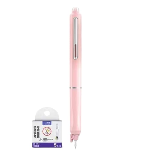 Nachfüllbares Füllfederhalter, Smooth Writing Tool, 0,38 mm feine Spitze, kein Leak Tintenpatronensystem für Workplace, Studenten, Kinder, Zeichnen, Tagebuch, Schule, 0,71 x 0,59 x 5,91 Zoll von Fravsiu