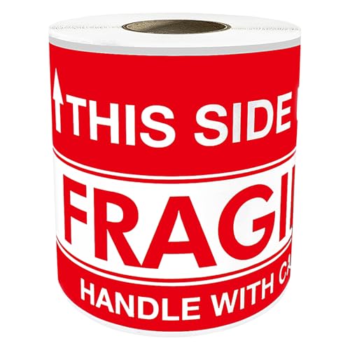 Packing Labels, Moving Stickers, Permanent Warning Decals Fragile Stamp Adhesive, Shipping 3x5 Inch Supplies Bags Boxes Pallets, Label Stickers for Home Storage and Delivery Use von Fravsiu