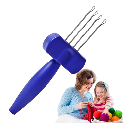 Schnur-Werkzeug, Strickhaken, ergonomischer Griff, 3 Nadeln und 4 Nadeln, perfekt für Bindung, Bordüre, Anfänger, Profis, Familie, Freunde Schnur-Werkzeug, Strickhaken, ergonomischer Griff, 3 Nadeln und 4 Nadeln, perfekt für Bindung, Bordüre, Anfänger, Profis, Familie, Freunde von Fravsiu