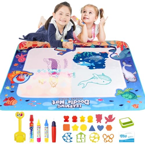 Wasserziehmatte, wiederverwendbar, für Kinder, Wassermalerei, Matte, Schreibmatte, wiederverwendbar, für Kleinkinder, Wasserschreiben, ohne kreativ, lernen und zeichnen Wasserziehmatte, wiederverwendbar, für Kinder, Wassermalerei, Matte, Schreibmatte, wiederverwendbar, für Kleinkinder, Wasserschreiben, ohne kreativ, lernen und zeichnen von Fravsiu