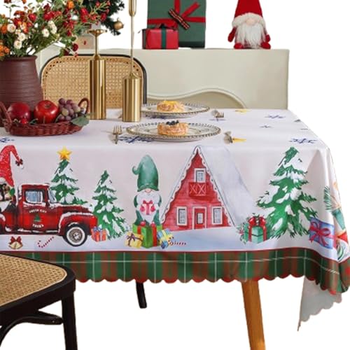 Weihnachts-Tischdecke, Holiday Tischabdeckung, wasserdicht, Weihnachtstisch, rechteckig, Weihnachtstisch, wasserdicht, für Feiertagsdekoration Weihnachts-Tischdecke, Holiday Tischabdeckung, wasserdicht, Weihnachtstisch, rechteckig, Weihnachtstisch, wasserdicht, für Feiertagsdekoration von Fravsiu