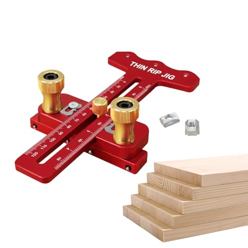 Woodworking Thin Strip Jig, Tischsägenschneideführung, Precision Rip Fence Attachment, Adjustable Setup Repetitive Cuts Professional Tool for Carpentry Projects, Mehrfarbig Woodworking Thin Strip Jig, Tischsägenschneideführung, Precision Rip Fence Attachment, Adjustable Setup Repetitive Cuts Professional Tool for Carpentry Projects, Mehrfarbig von Fravsiu