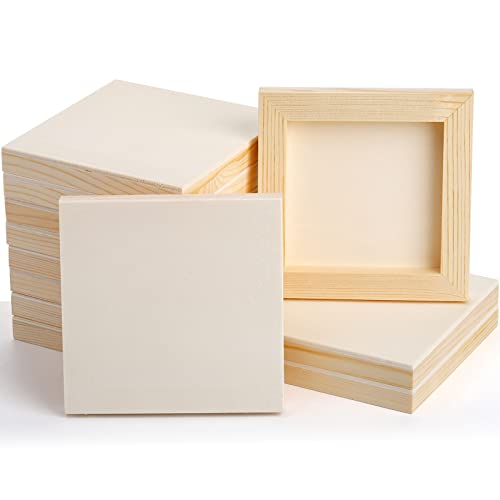 Frcctre 12 Stück 11,9 x 11,9 cm unlackierte Holzplatten, quadratische Kiefernholz-Wiegemalerei Leinwand Panel Boards, natürliche unlackierte Handzeichnung Holzplatten zum Malen, DIY Handwerk Frcctre 12 Stück 11,9 x 11,9 cm unlackierte Holzplatten, quadratische Kiefernholz-Wiegemalerei Leinwand Panel Boards, natürliche unlackierte Handzeichnung Holzplatten zum Malen, DIY Handwerk von Frcctre