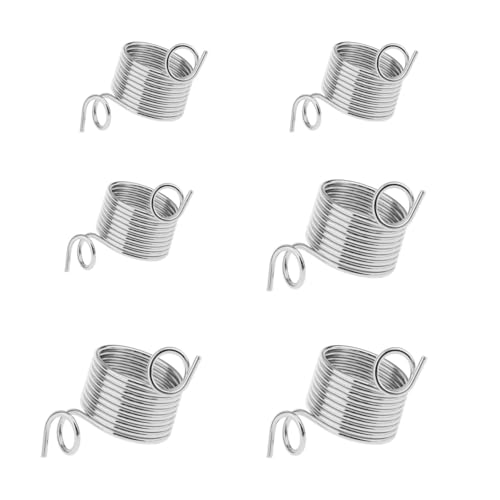 Knitting Fingerhut, 6 Stücke Strickfingerhut Garnführer Verstellbare Strickfingerhut Fadenhalter Edelstahl Spiralstrick Fingerhut für Häkelliebhaber Deudy Häkelringe von Frdelma