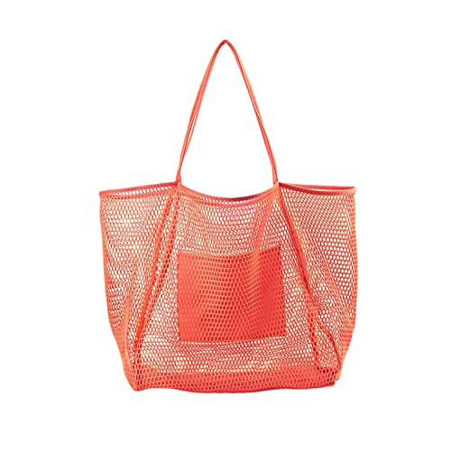 Frdun Aouln Damen-Netz-Tragetasche, große Lebensmittel-Strandtaschen mit Tasche, schnell trocknende Netzstoff-Schultertasche, wiederverwendbare Einkaufstasche für Urlaub, Reisen, Picknick Frdun Aouln Damen-Netz-Tragetasche, große Lebensmittel-Strandtaschen mit Tasche, schnell trocknende Netzstoff-Schultertasche, wiederverwendbare Einkaufstasche für Urlaub, Reisen, Picknick von Frdun