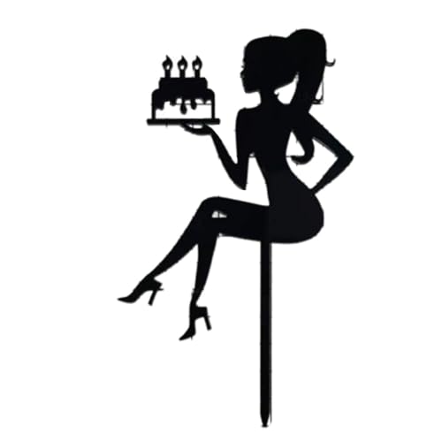 Frdun Cartoon Geburtstag Kuchen Topper Kreative Göttin Acryl Kuchen Einsatz Karte für Mottoparty Geburtstagsfeier von Frdun